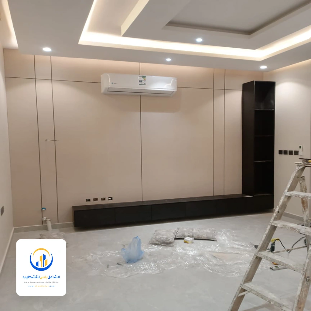 ديكور جدار تلفزيون شمال الرياض